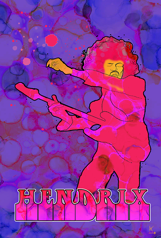 Poster design illustration Jimi Hendrix