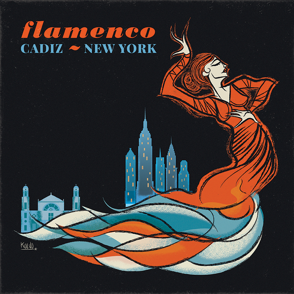 Flamenco Jazz Fusion Retro Album Cover