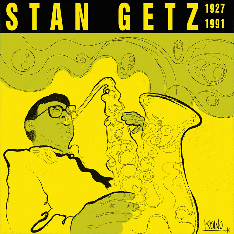 Stan Getz Sax Jazz Retro Album Cover